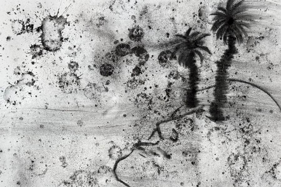 A charcoal drawing by Mohammad Alfaraj